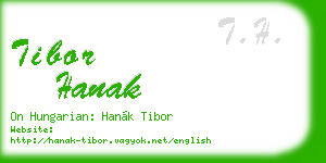 tibor hanak business card